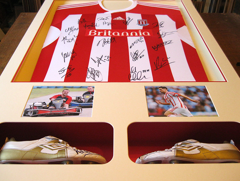 Bespoke Custom Frames, Football Boots, Medals, Boxing Memorabilia etc. Indigo Frames, Flintshire, Chester